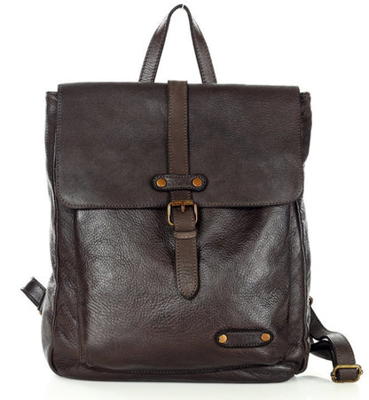 Braun Vintage Lederrucksack Damen aus Echtleder – eleganter Laptoprucksack für Business und Freizeit