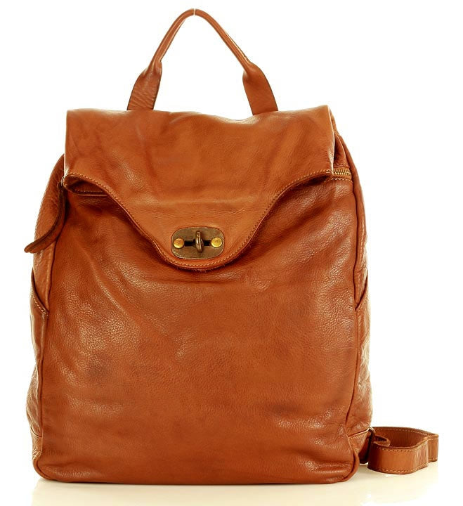 (EXPRESS) PRATO. Large vintage urban backpack leather for women & men