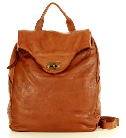 (EXPRESS) PRATO. Large vintage urban backpack leather for women & men