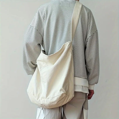 VANETTE Damen Canvastasche Schultertasche Beuteltasche weiß