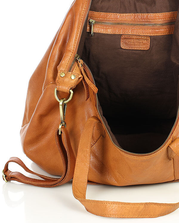 №3n YOTTI™ Bolso de hombro grande de piel con cremallera