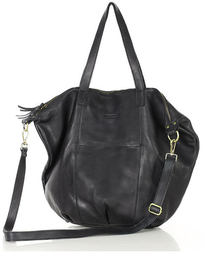 YOTTI™ Large Leather Crossbody Shoulder Bag with Zipper