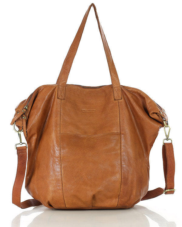 №3n YOTTI™ Grand sac porté épaule en cuir à fermeture éclair