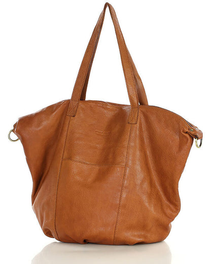 №3n YOTTI™ Grand sac porté épaule en cuir à fermeture éclair