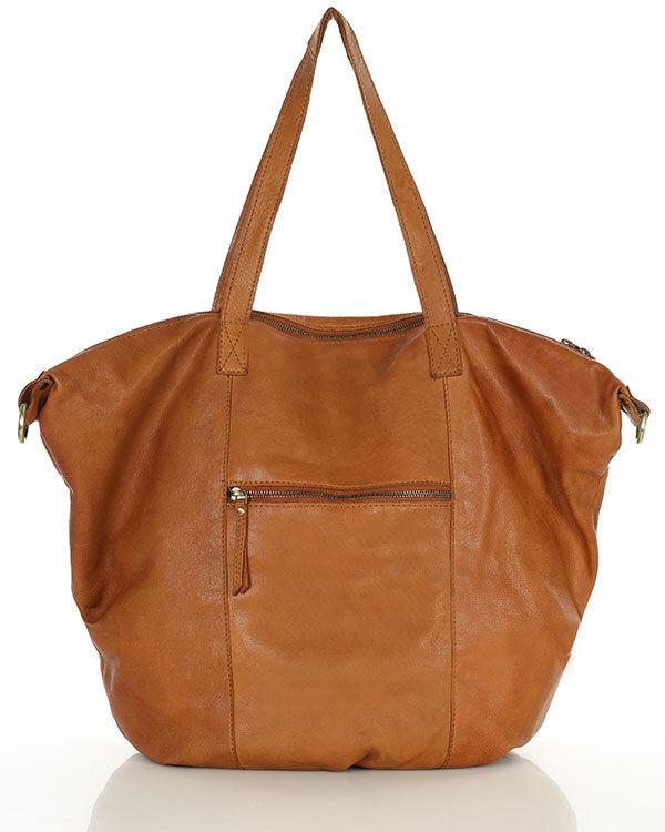 №3n Large leather Shopper shoulder bag crossbody black and brown